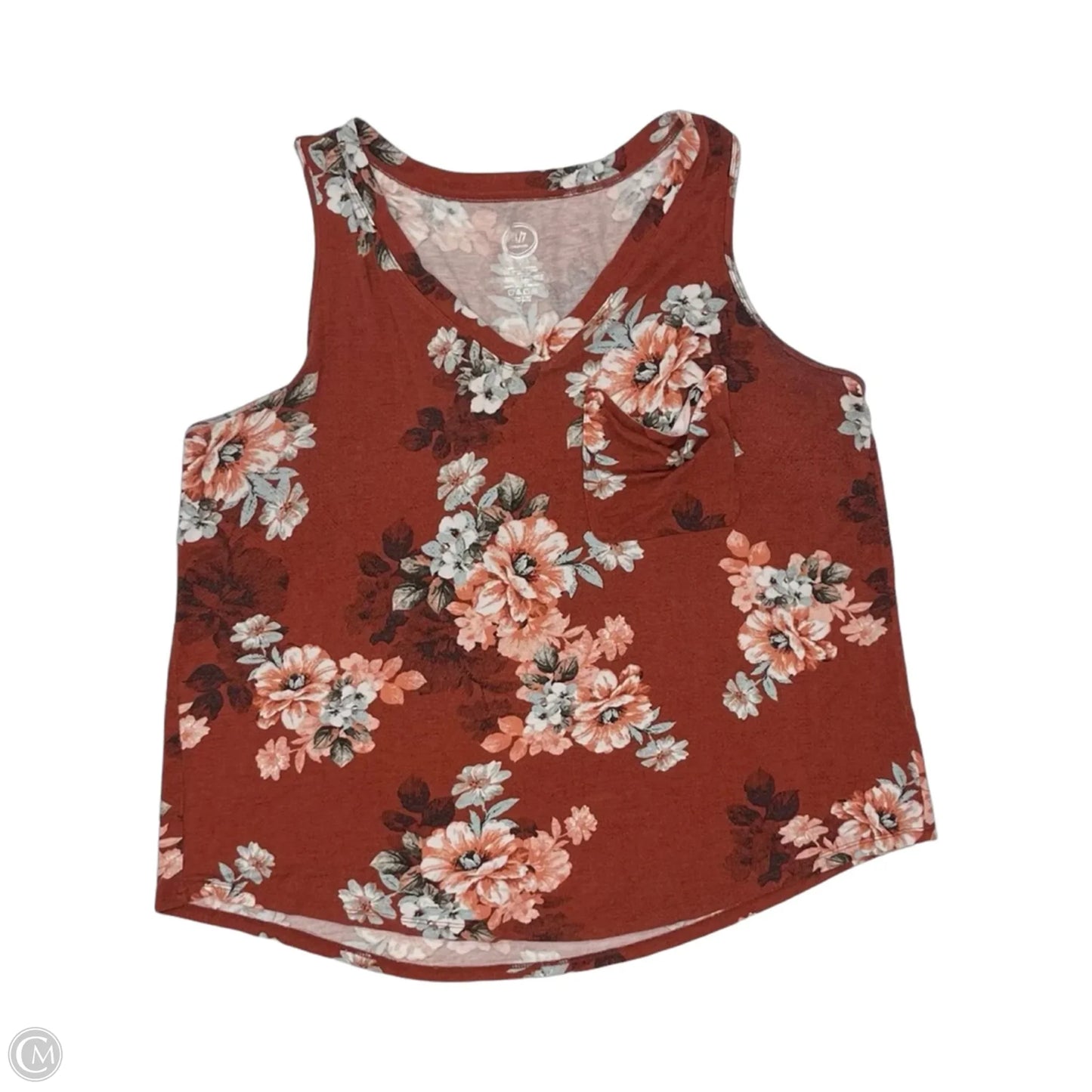 Tank Top By Maurices In Floral Print, Size: 1x
