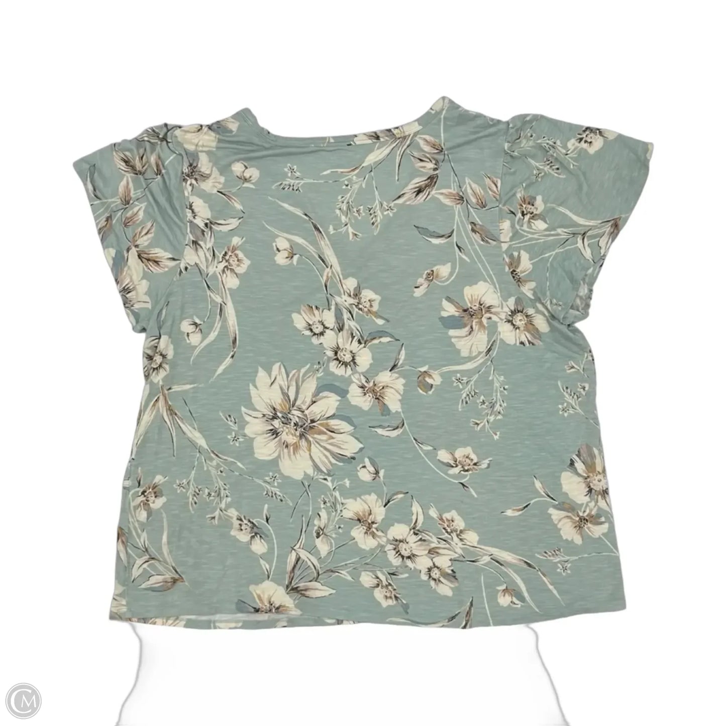 Top Short Sleeve By Maurices In Floral Print, Size: 1x