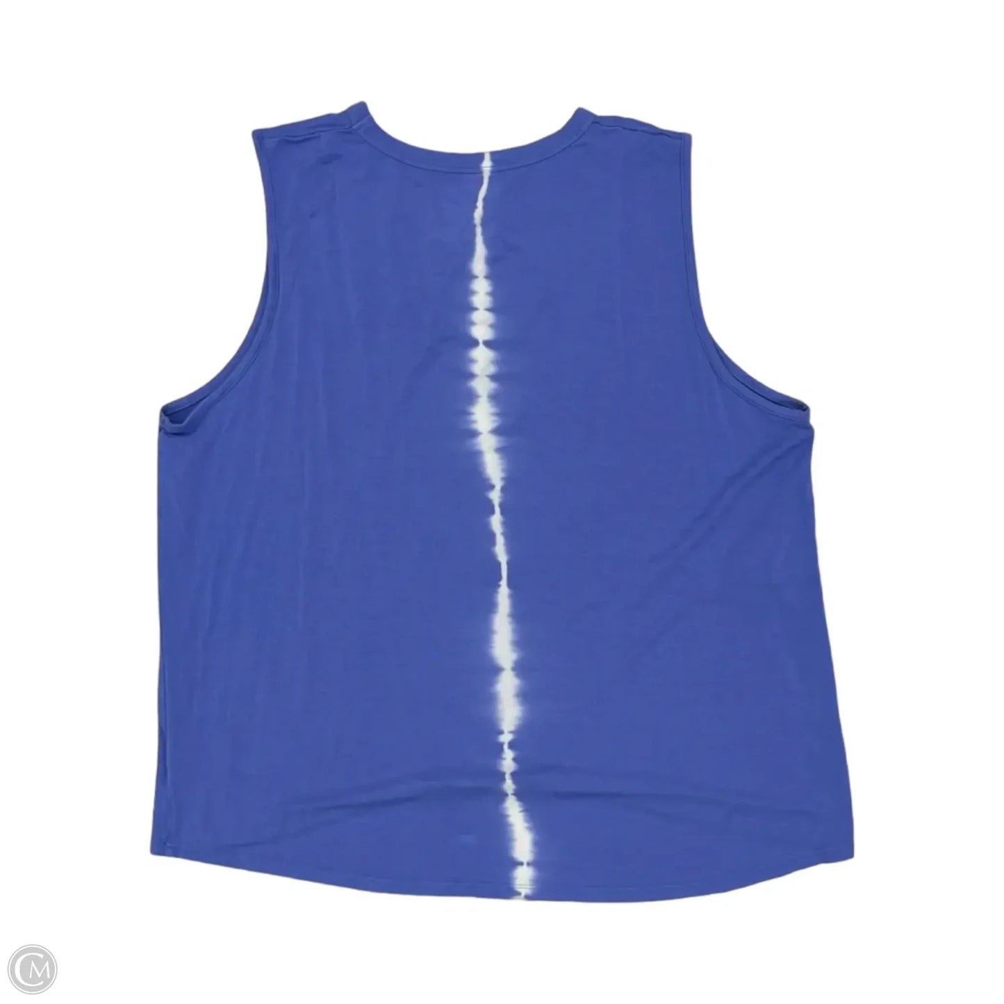 Tank Top By Andrew Marc In Blue & White, Size: 2x