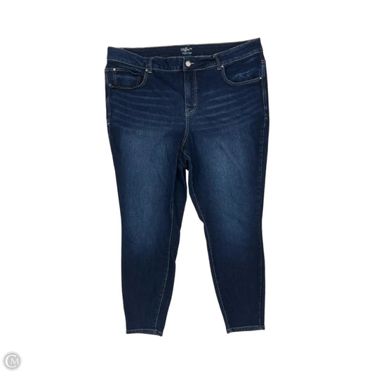 Jeans Skinny By Maurices In Blue Denim, Size: 22