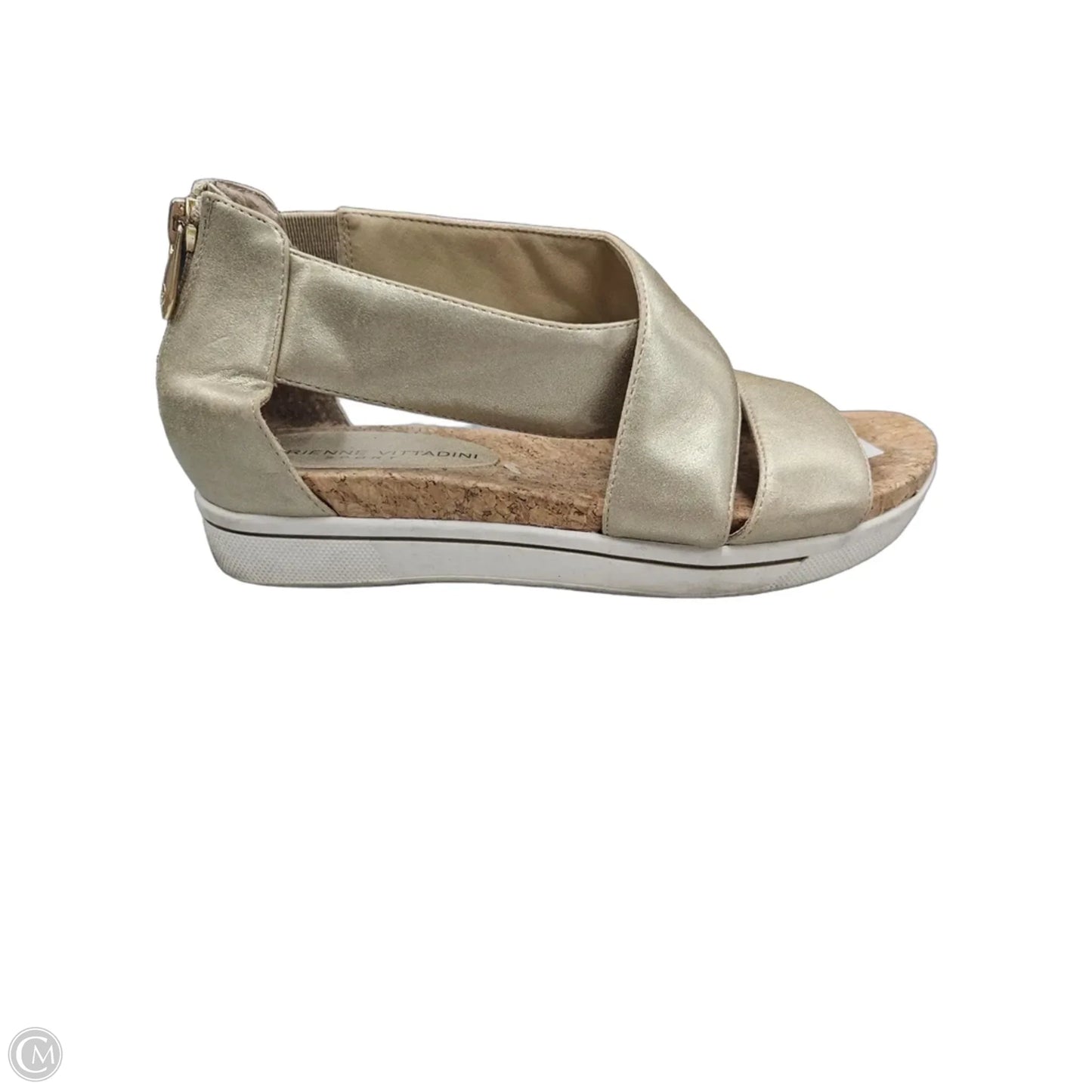 Sandals Flats By Adrienne Vittadini In Tan, Size: 7