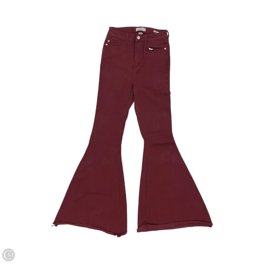 Jeans Flared By Judy Blue In Red Denim, Size: 6