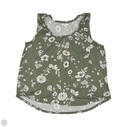 Top Sleeveless By Maurices In Floral Print, Size: 2x