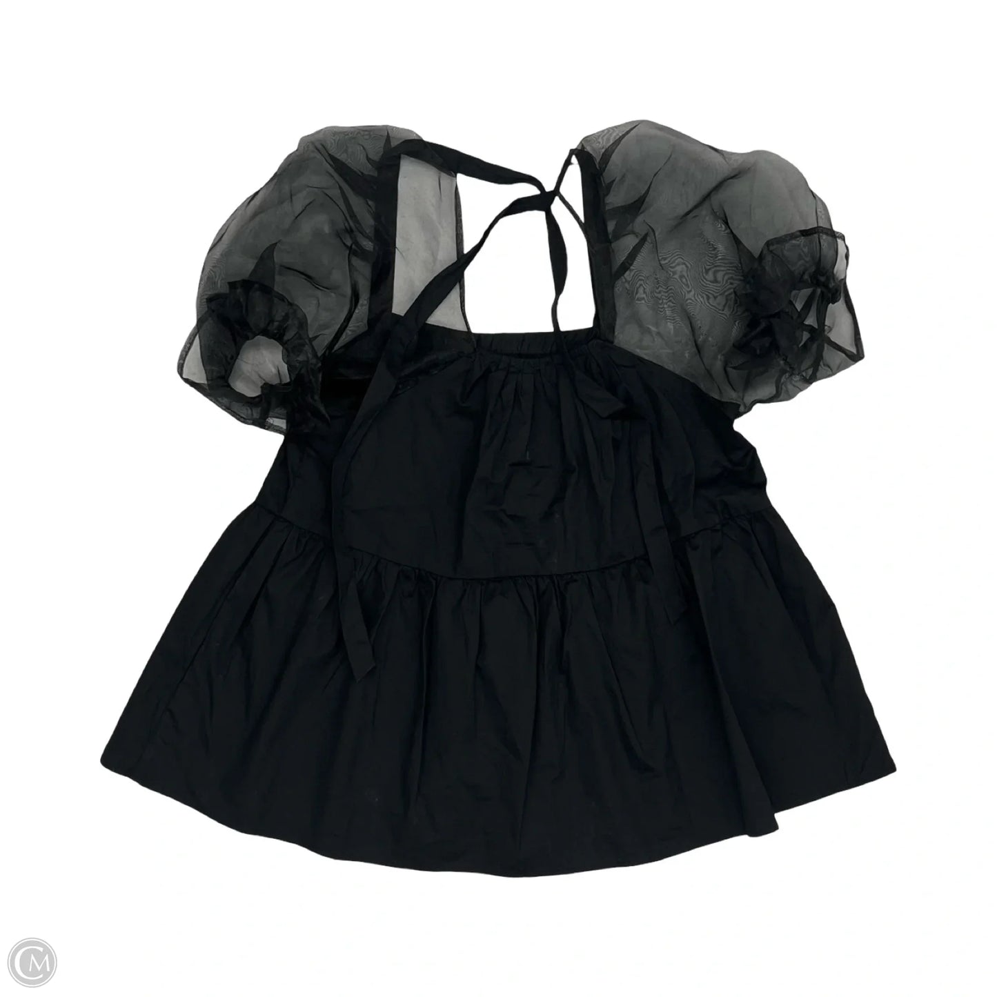 Blouse Short Sleeve By Pomander Place In Black, Size: S
