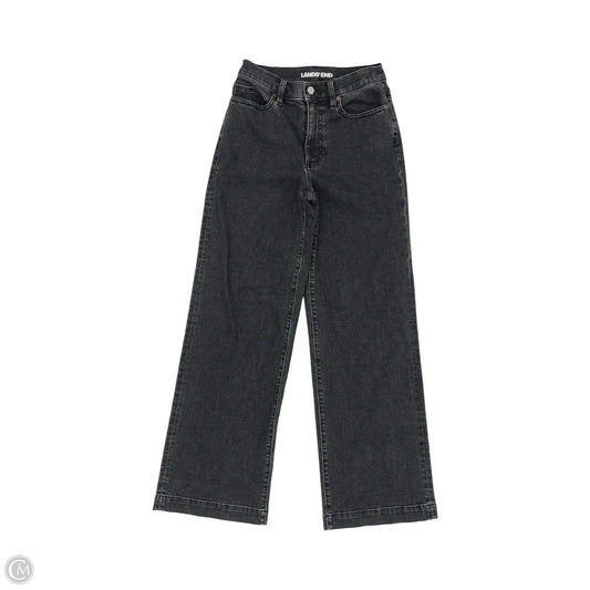Jeans Wide Leg By Lands End In Black Denim, Size: 2