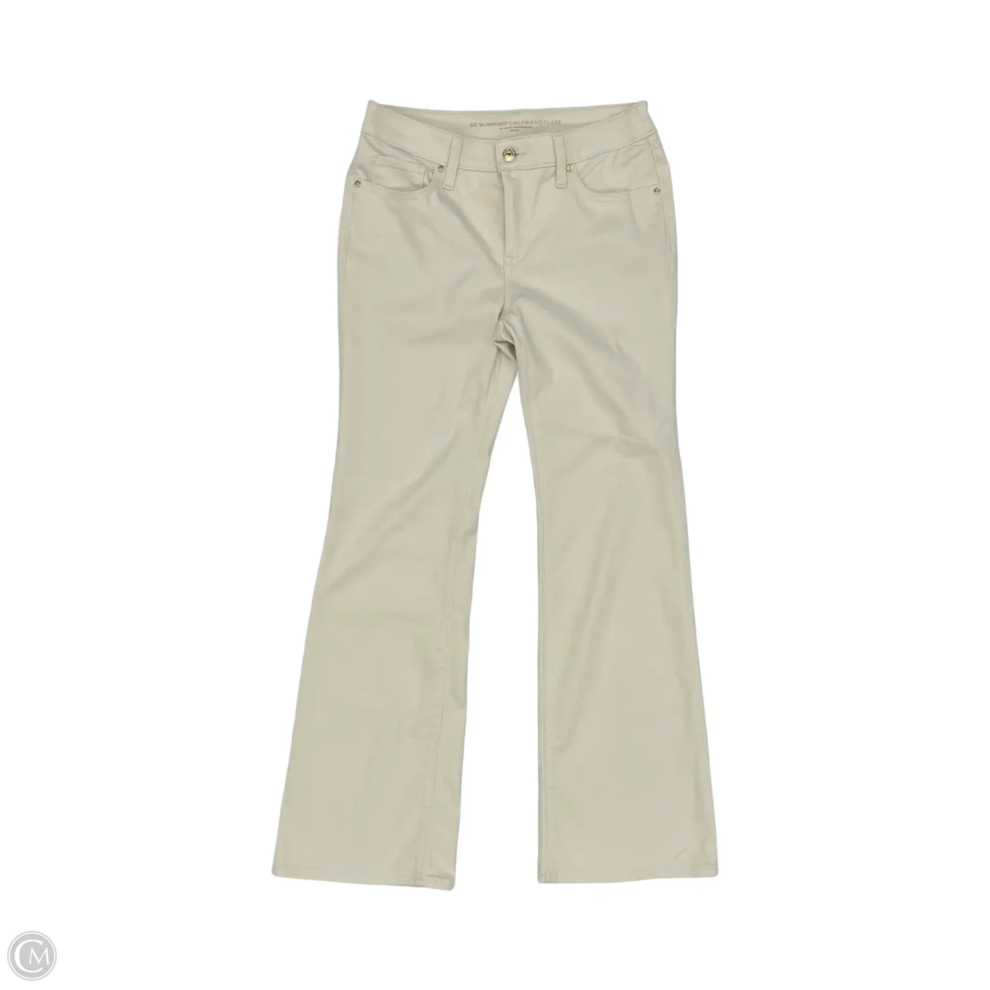 Jeans Flared By Chicos In Cream Denim, Size: 2