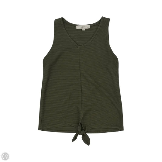 Top Sleeveless By Loft In Green, Size: Xxsp