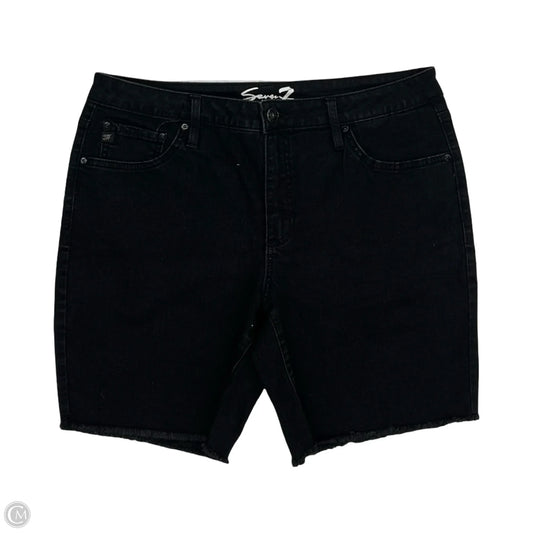 Shorts By Seven 7 In Black Denim, Size: 12