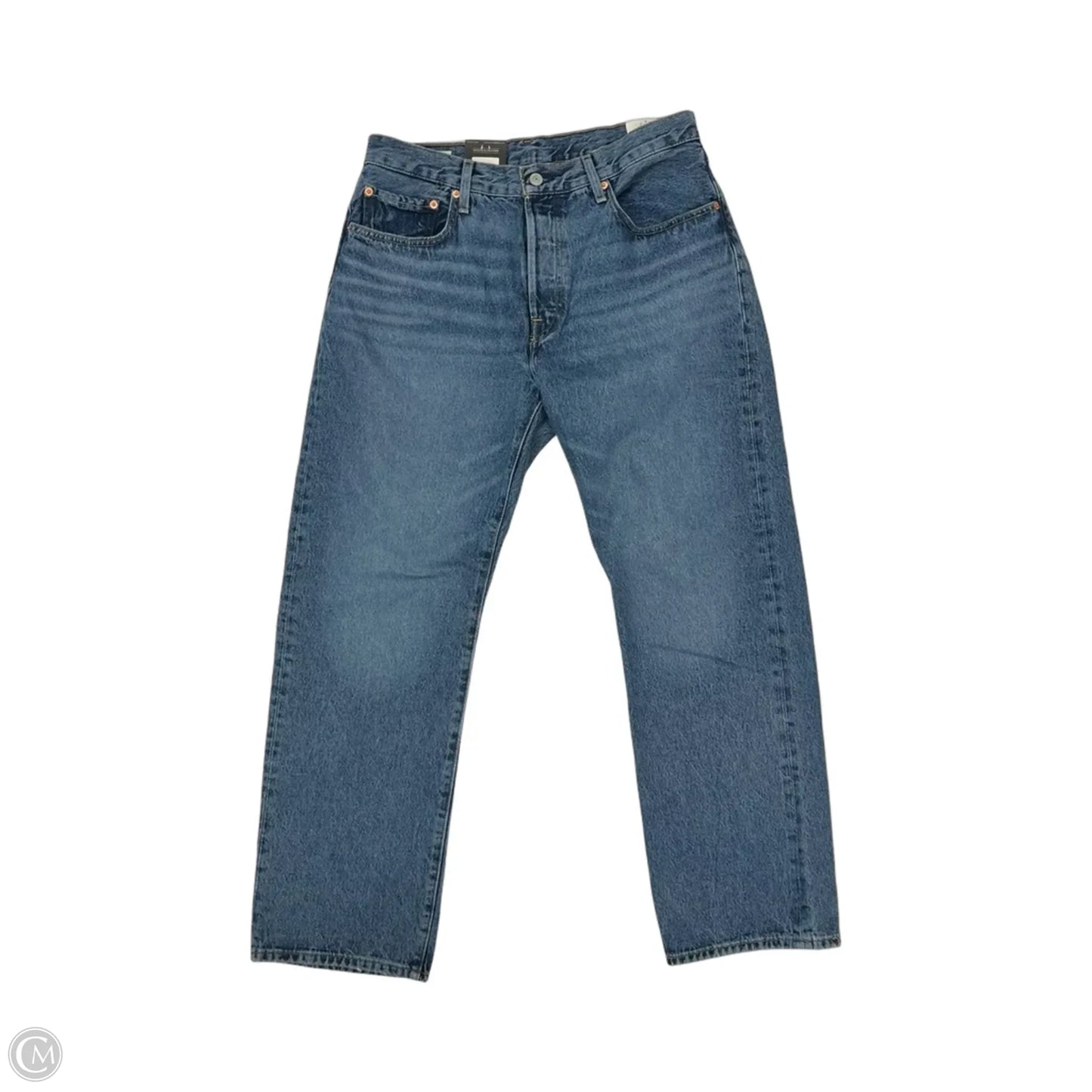 Jeans Straight By Levis In Blue Denim, Size: 16
