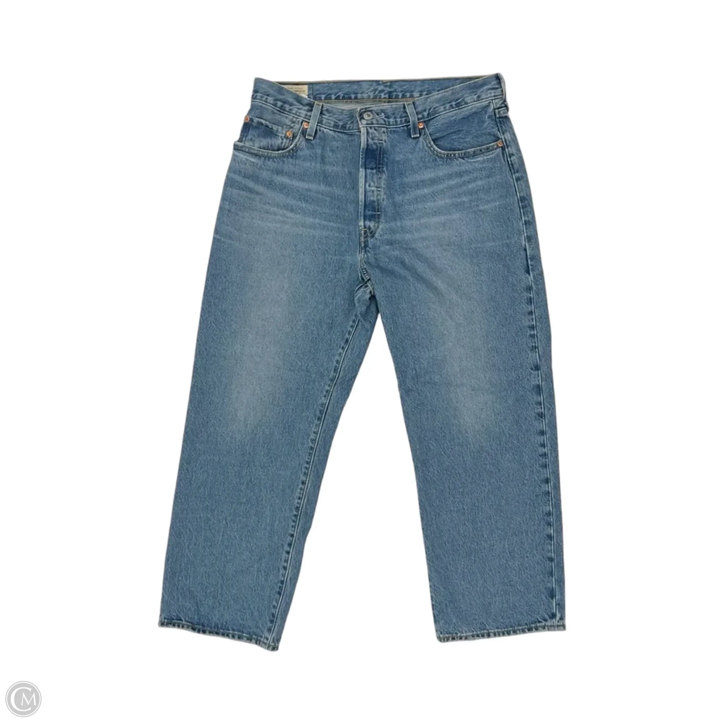 Jeans Straight By Levis In Blue Denim, Size: 16