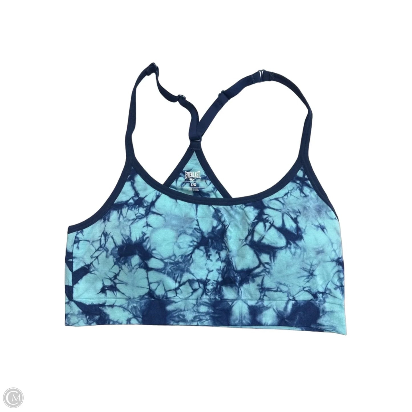 Athletic Bra By Everlast In Blue, Size: L