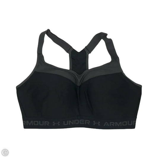 Athletic Bra By Under Armour In Black & Grey, Size: L