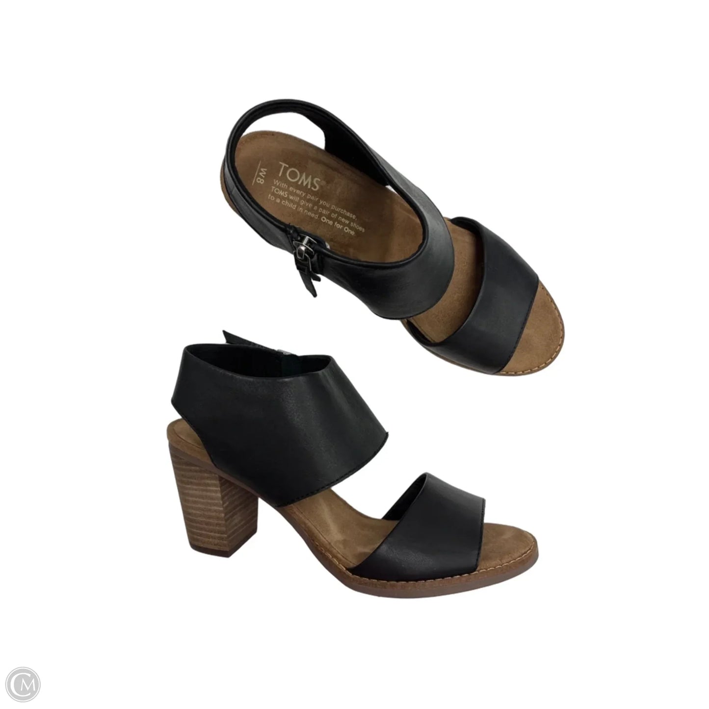 Sandals Heels Block By Toms In Black, Size: 8