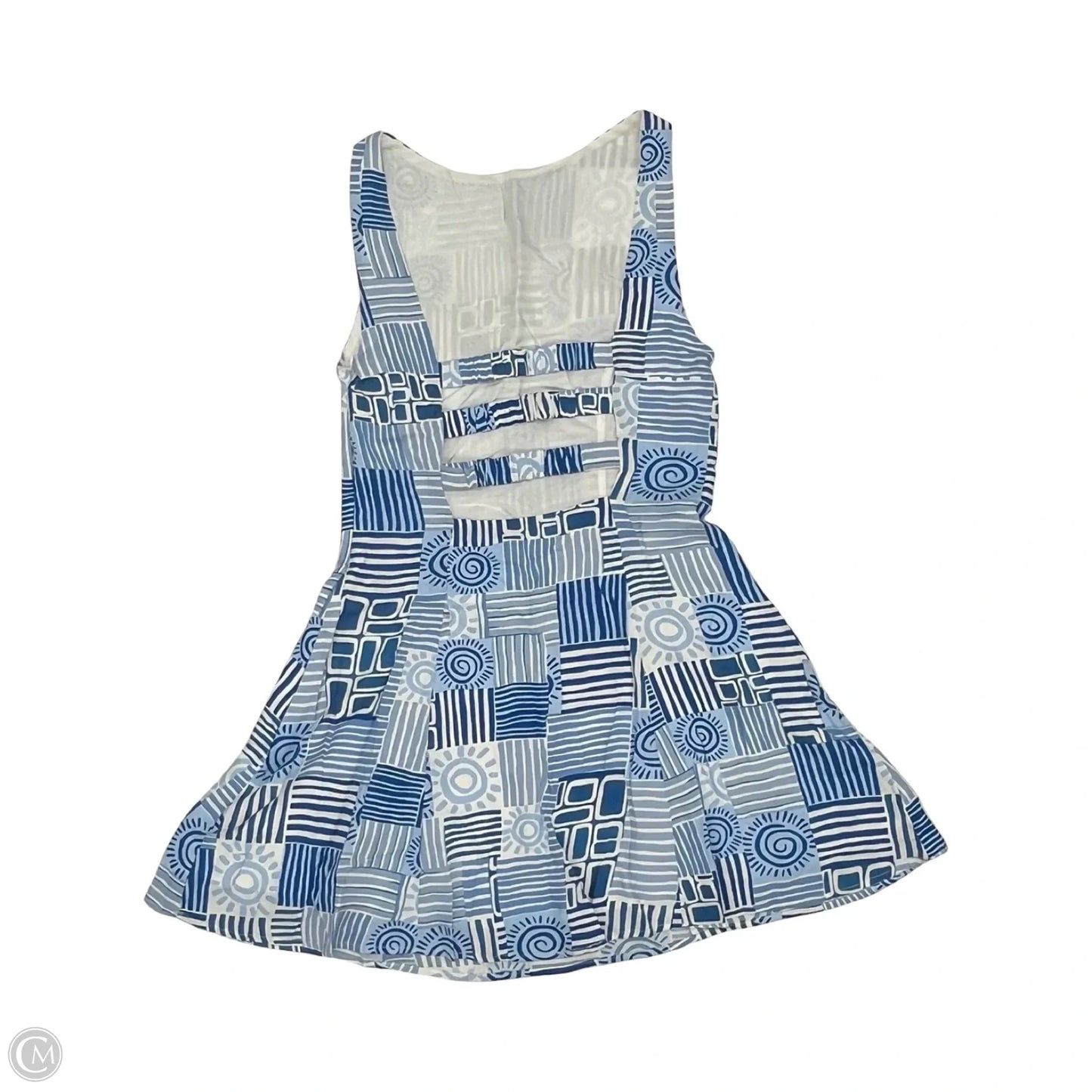 Dress Party Short By Clothes Mentor In Blue & White, Size: S