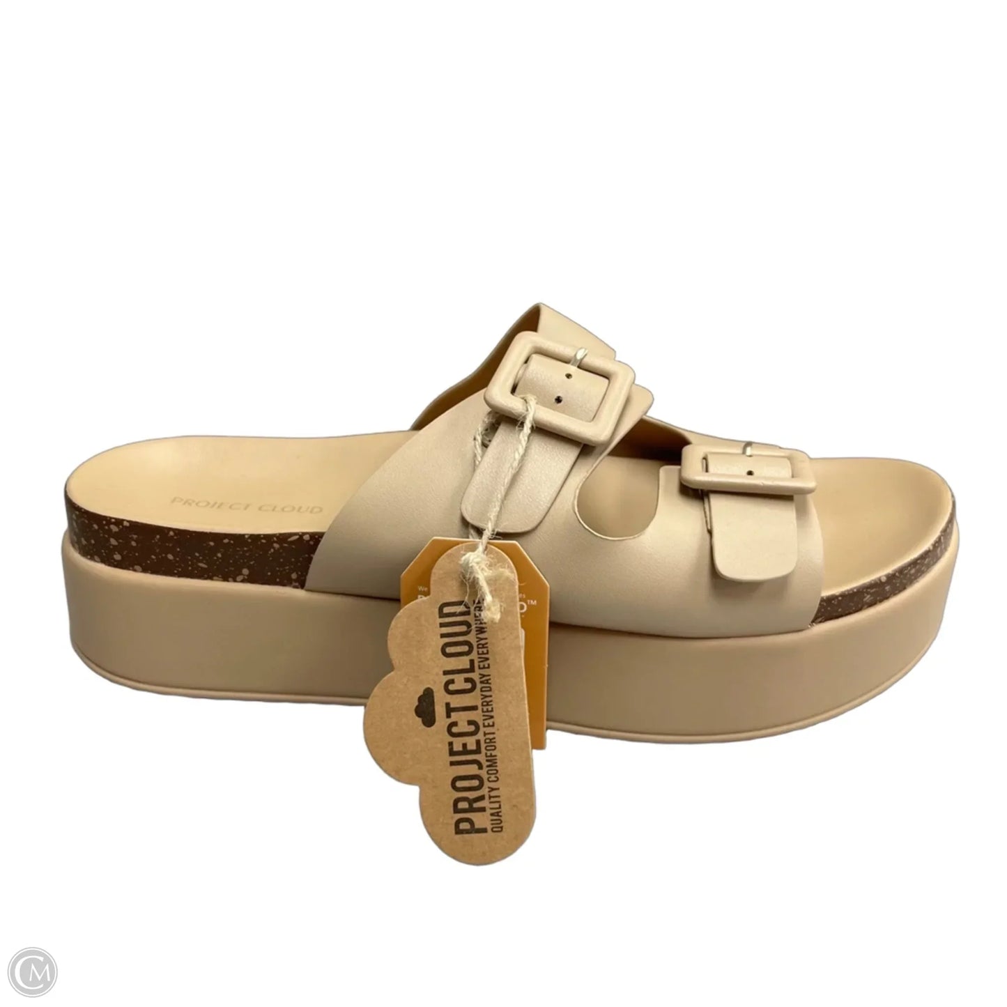 Sandals Flats By Clothes Mentor In Tan, Size: 10