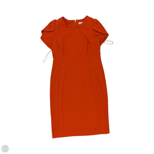Dress Work By Calvin Klein In Orange, Size: 12