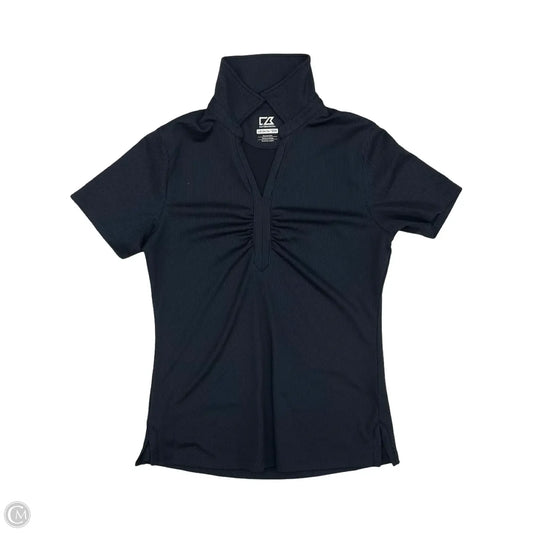 Athletic Top Short Sleeve By Cutter And Buck In Grey, Size: S