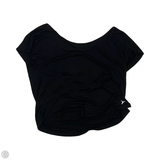 Athletic Top Short Sleeve By Old Navy In Black, Size: S