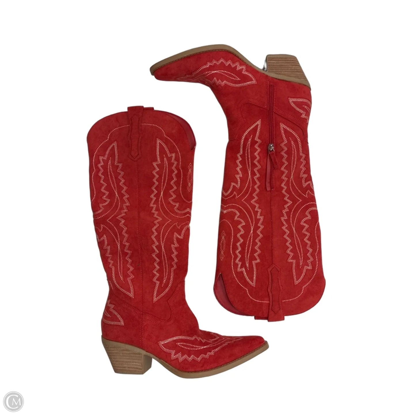 Boots Western By Clothes Mentor In Red, Size: 9