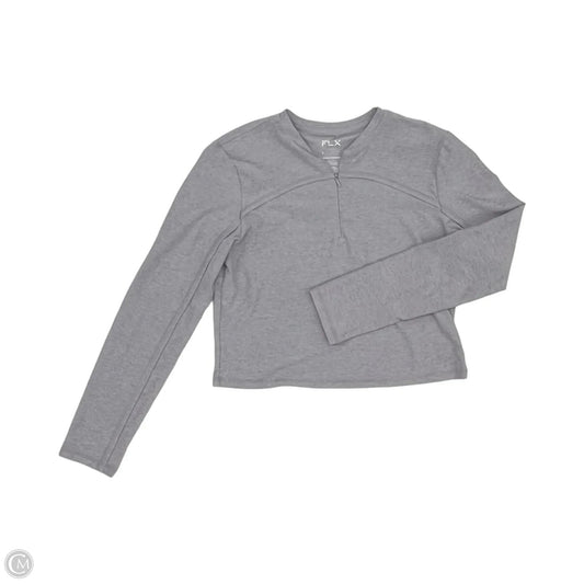Athletic Top Long Sleeve Collar By Flx In Purple, Size: L