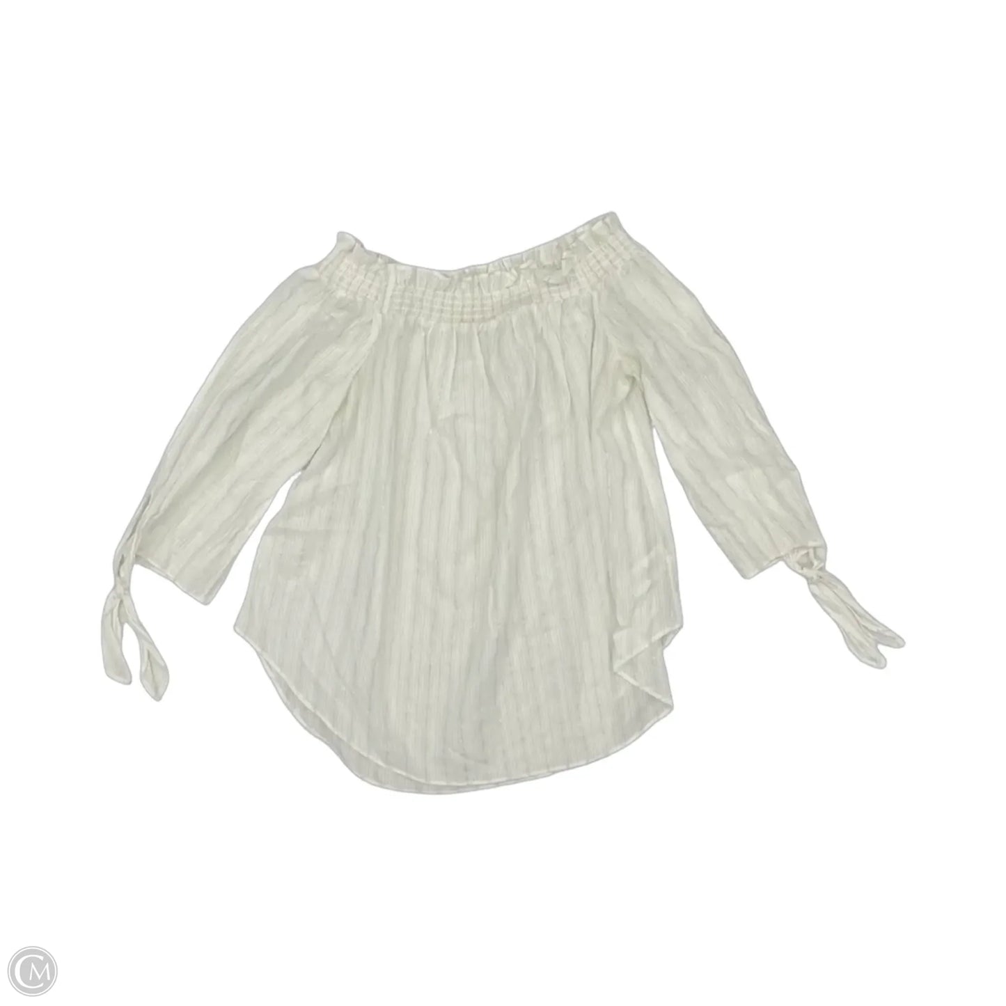 Blouse Designer By Michael Kors In Cream, Size: Xl