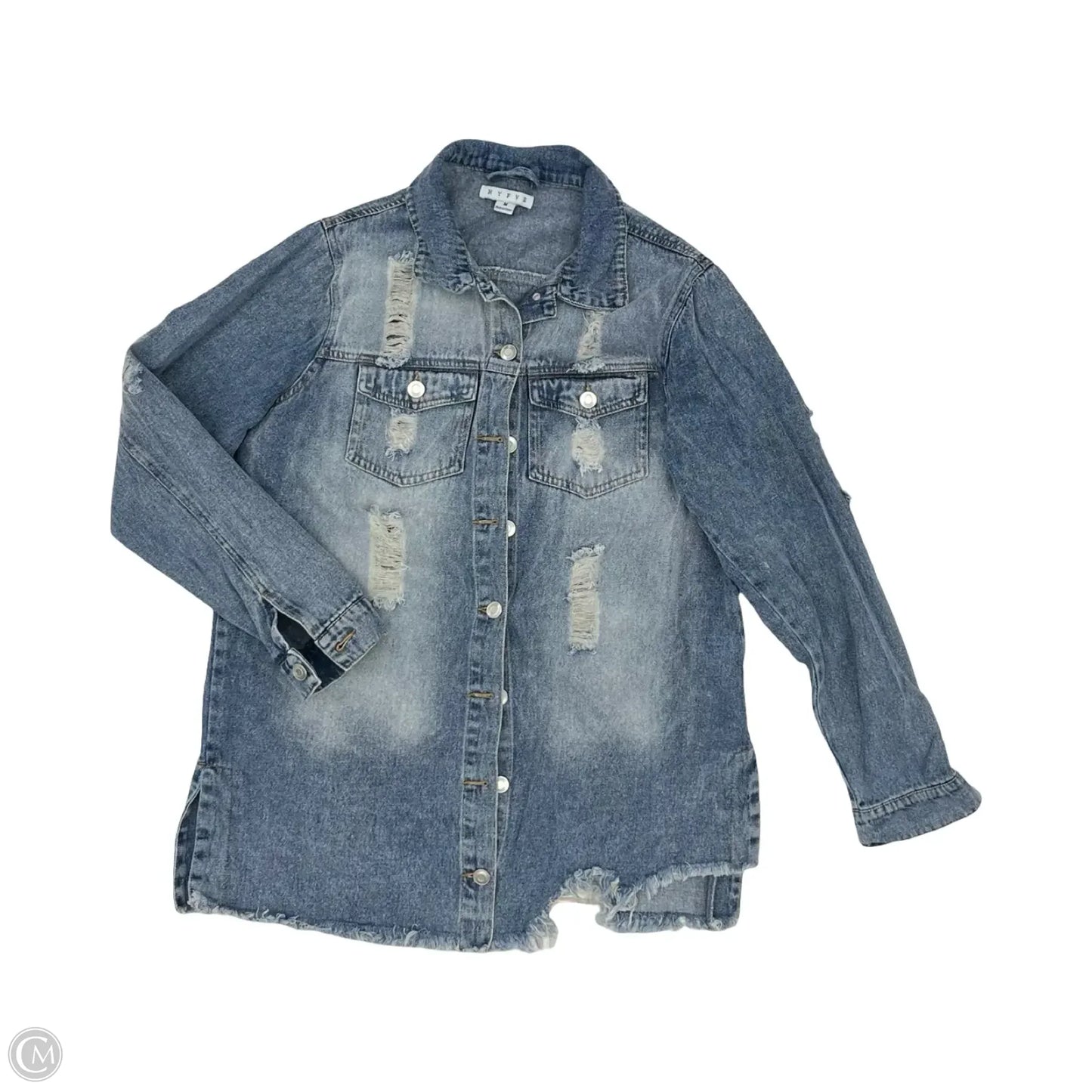 Jacket Denim By Hyfve In Blue Denim, Size: M
