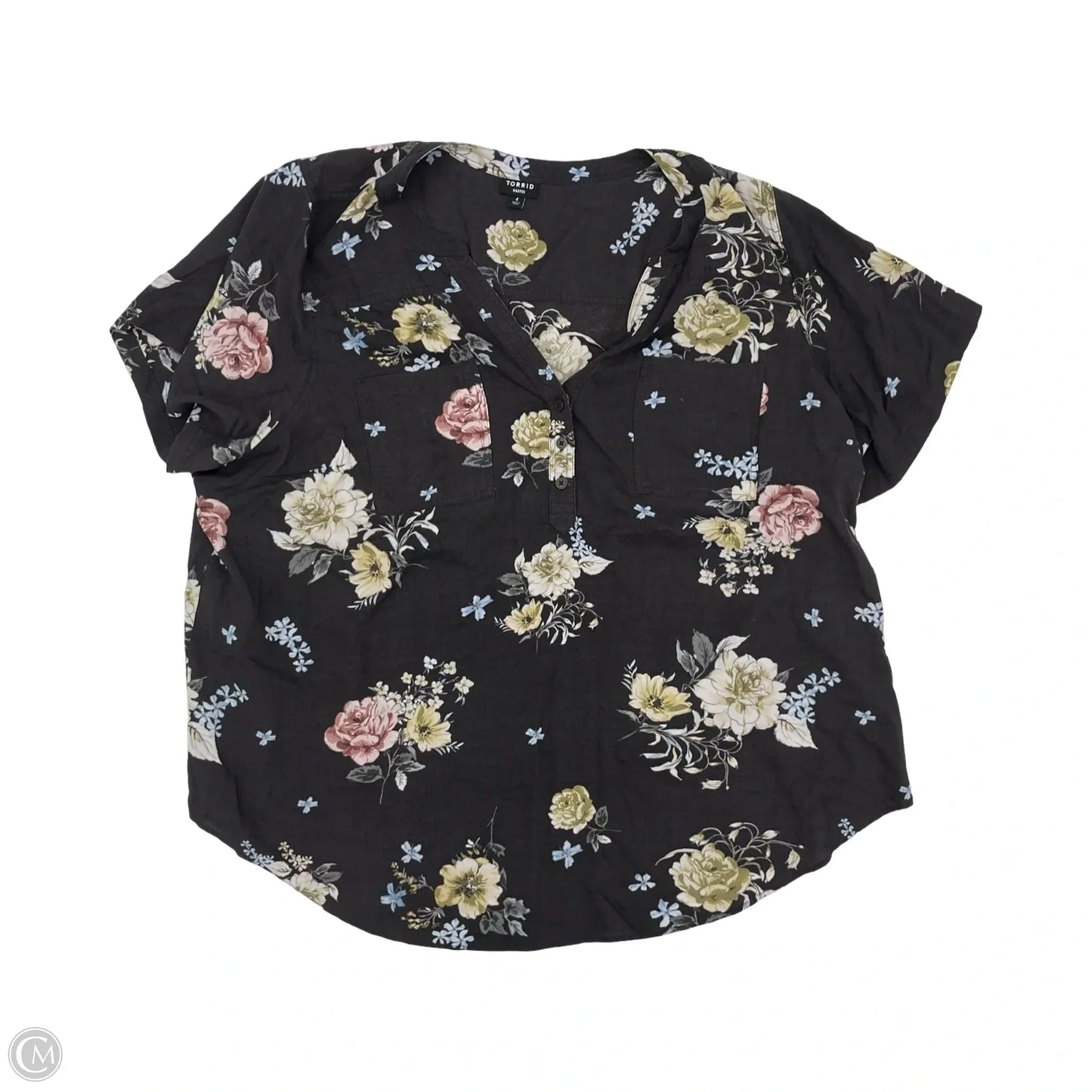 Top Short Sleeve By Torrid In Floral Print, Size: 4x