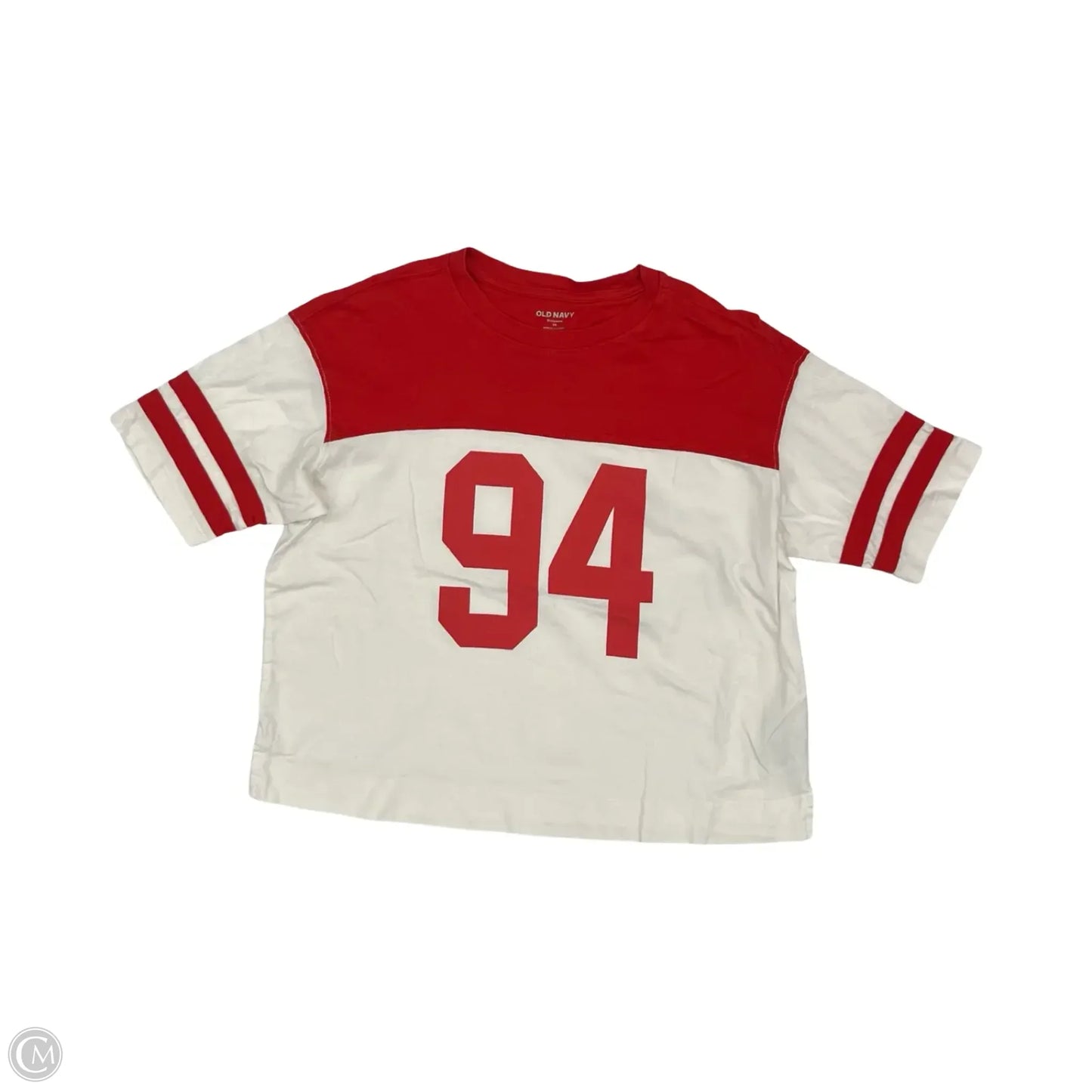 Top Short Sleeve By Old Navy In Red & White, Size: Xs