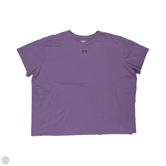 Athletic Top Short Sleeve By Under Armour In Purple, Size: 2x