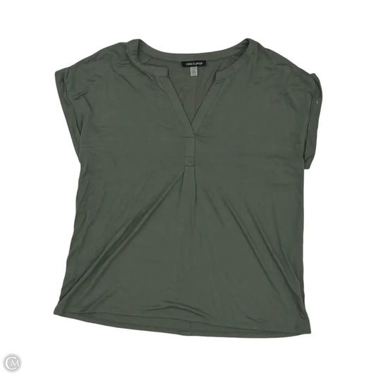 Top Short Sleeve By Cable And Gauge In Green, Size: Xl