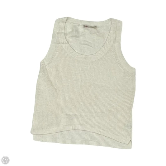 Top Sleeveless By Faherty In Cream, Size: M