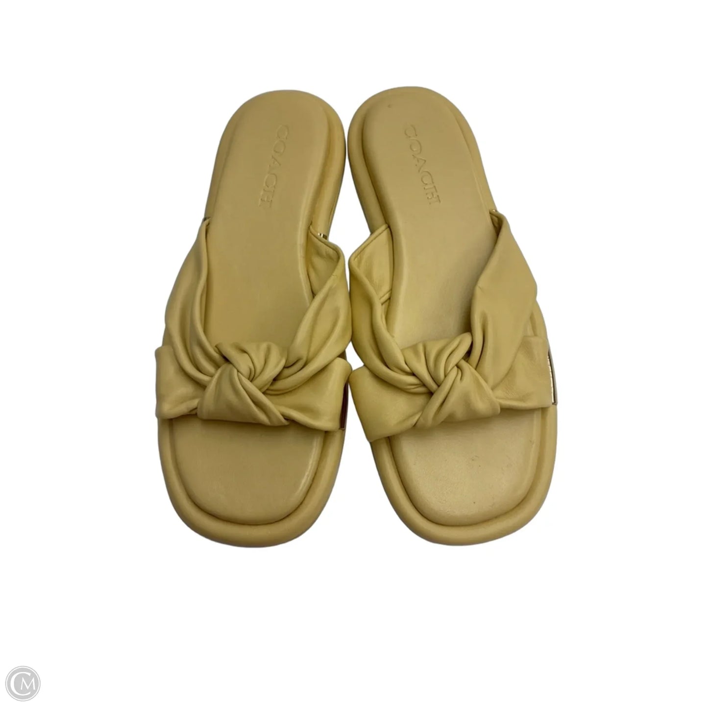 Sandals Designer By Coach In Yellow, Size: 8.5