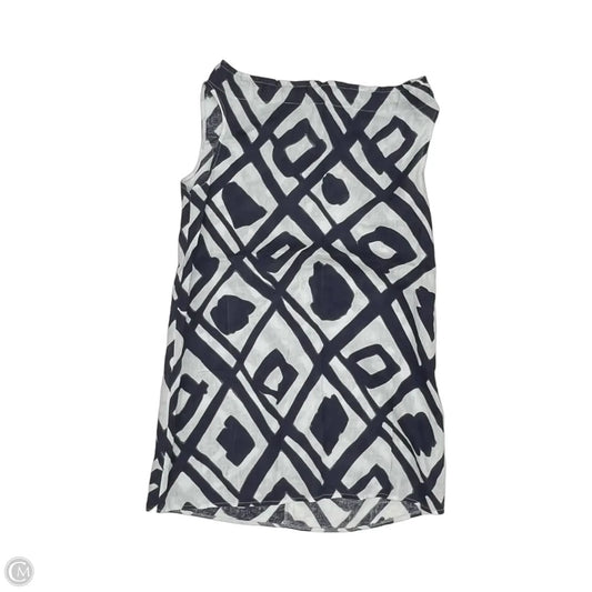 Dress Casual Short By Clothes Mentor In Blue & Cream, Size: L