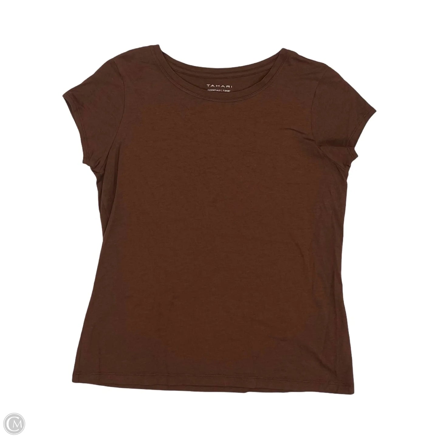 Top Short Sleeve By Tahari In Maroon, Size: L