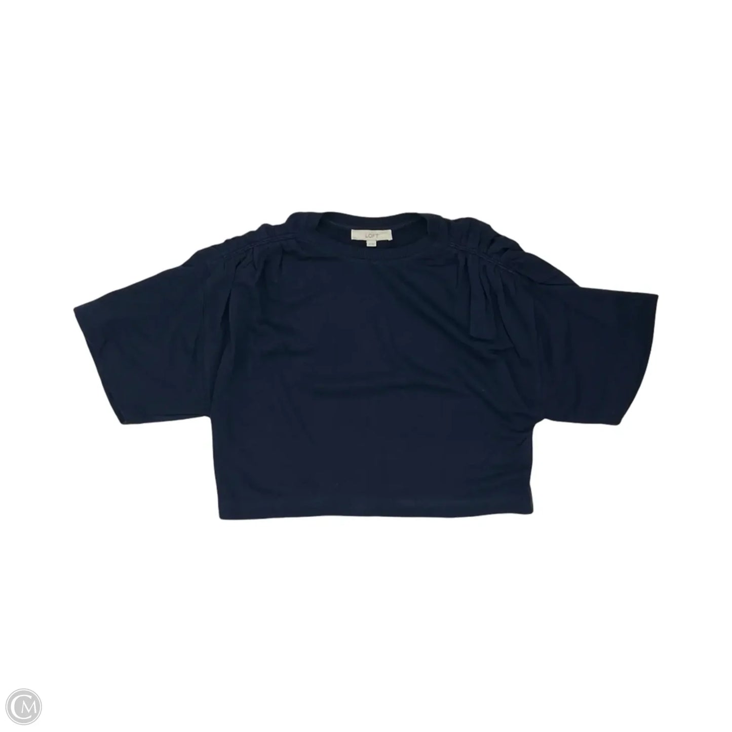 Top Short Sleeve By Loft In Navy, Size: Xs