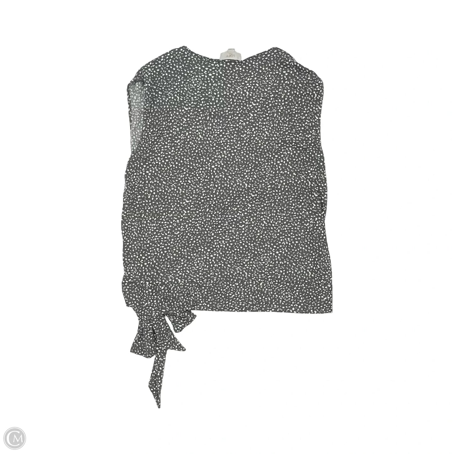 Blouse Short Sleeve By Loft In Grey, Size: M