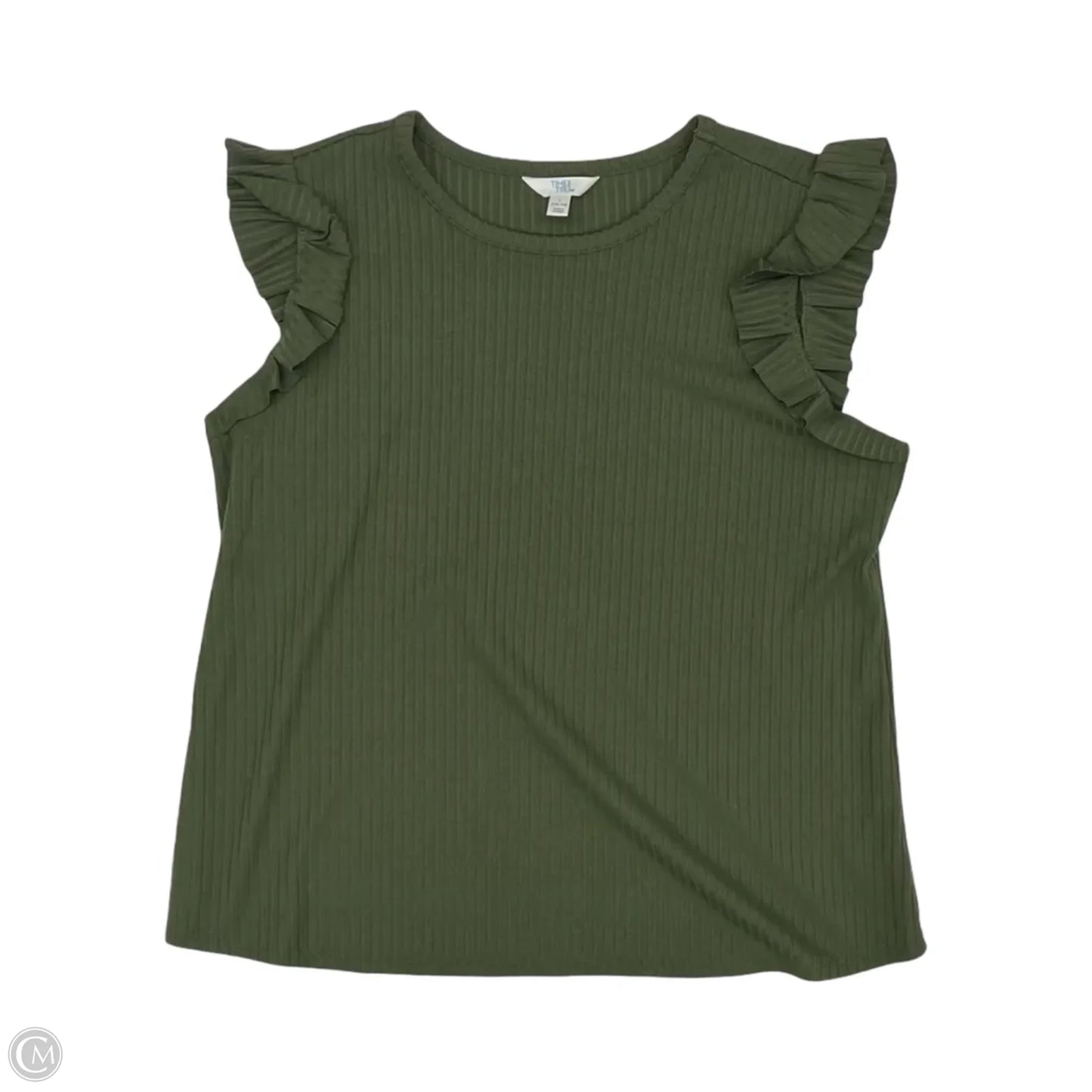 Top Short Sleeve By Time And Tru In Green, Size: L