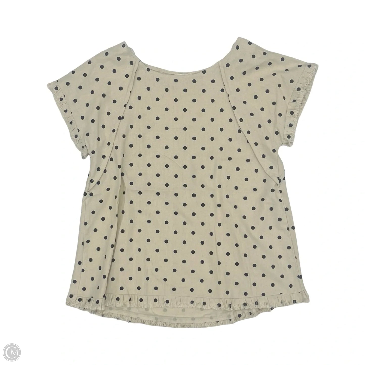 Blouse Short Sleeve By Umgee In Polkadot Pattern, Size: S