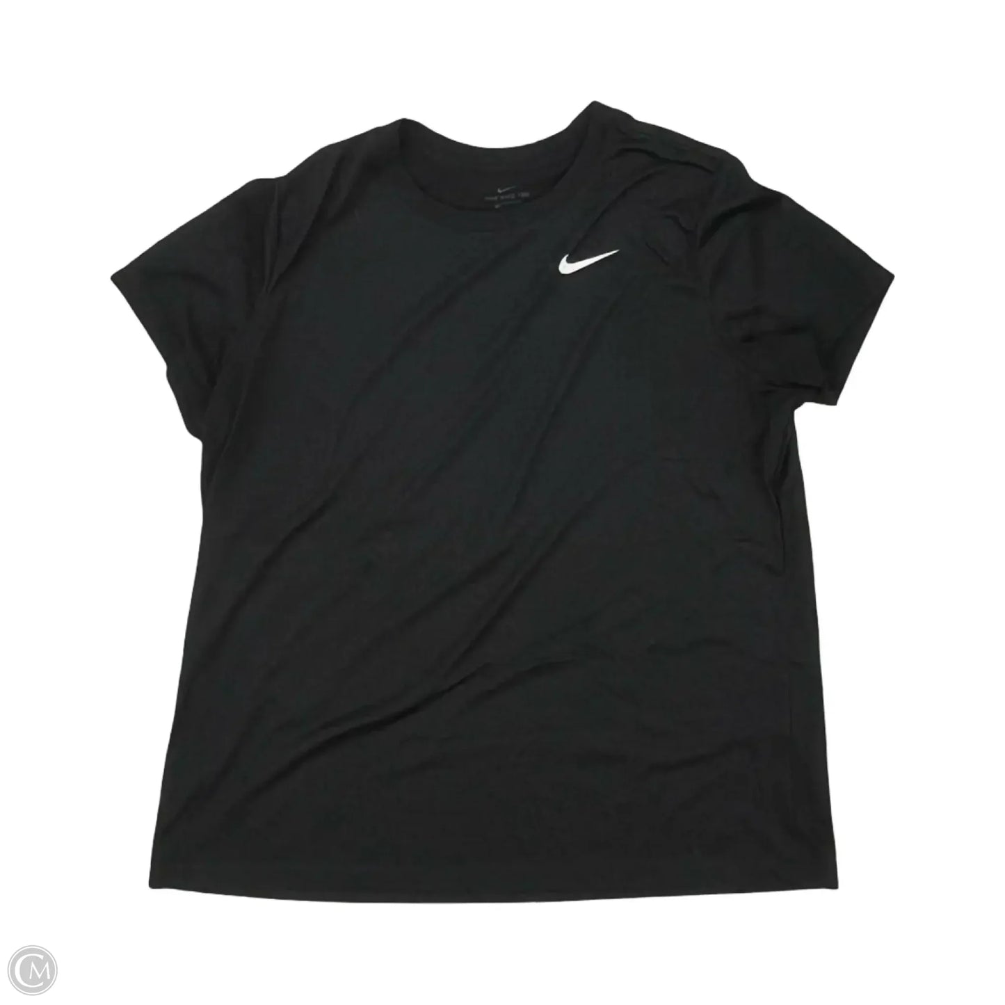 Athletic Top Short Sleeve By Nike In Black, Size: Xl