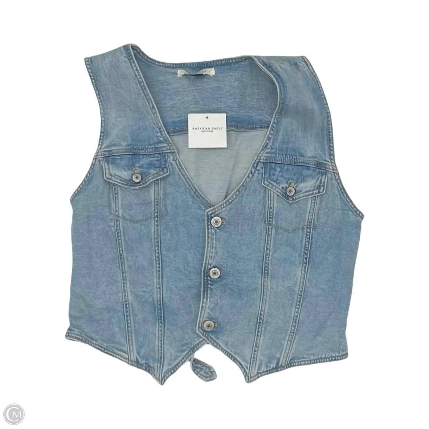 Vest Other By American Eagle In Blue Denim, Size: Xl