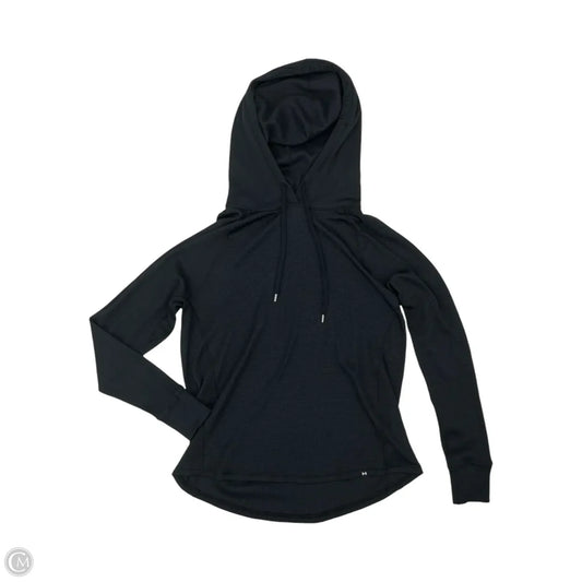 Athletic Top Long Sleeve Hoodie By Under Armour In Black, Size: L