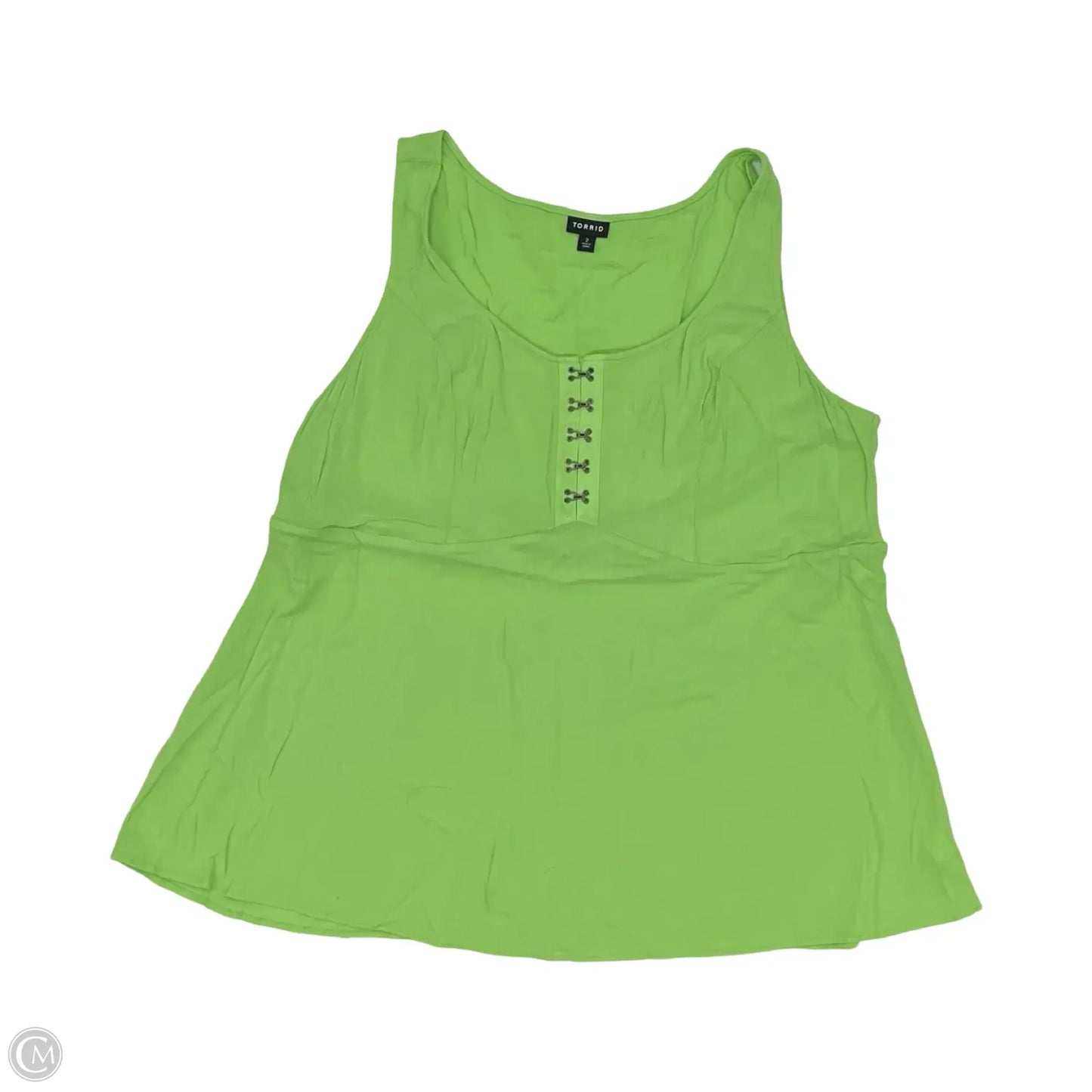 Blouse Sleeveless By Torrid In Green, Size: 2x
