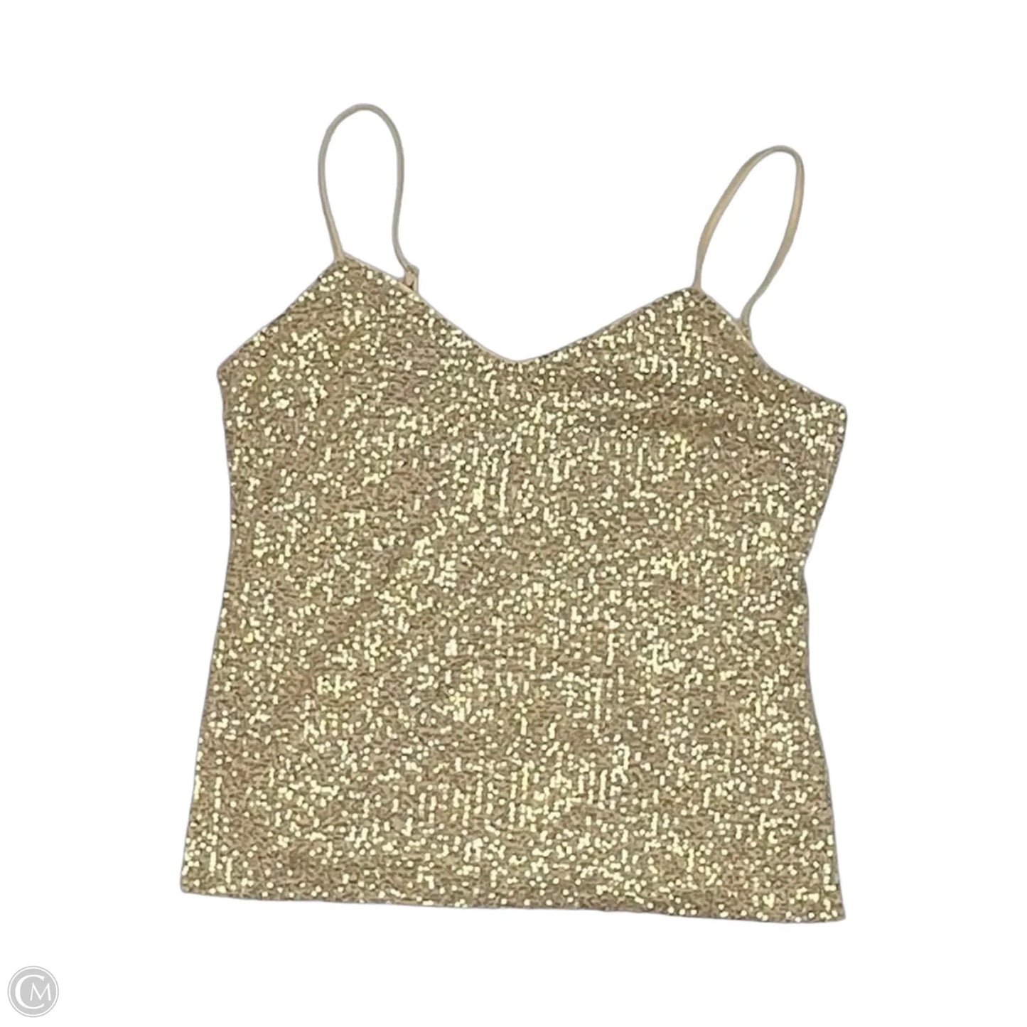 Blouse Sleeveless By Clothes Mentor In Gold, Size: M