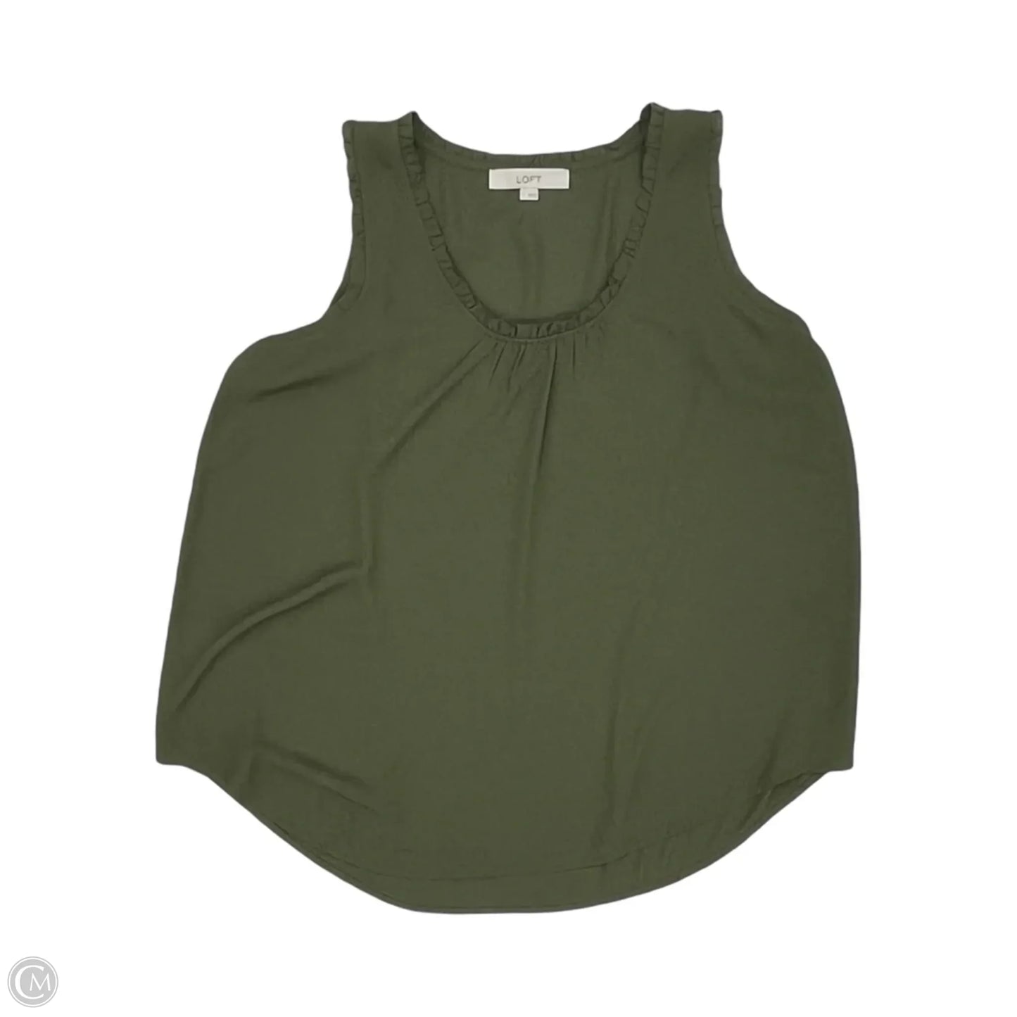 Blouse Sleeveless By Loft In Green, Size: L