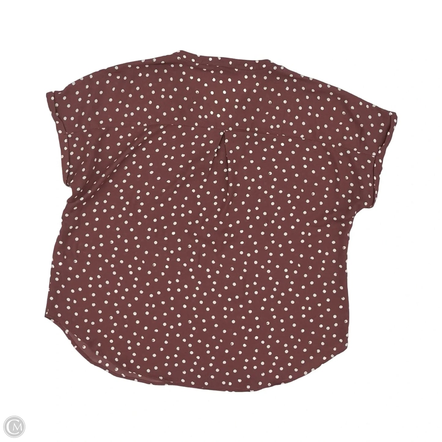 Blouse Short Sleeve By Maurices In Polkadot Pattern, Size: L