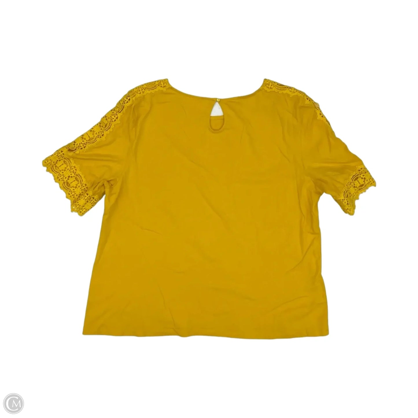 Top Short Sleeve By Talbots In Yellow, Size: Xl
