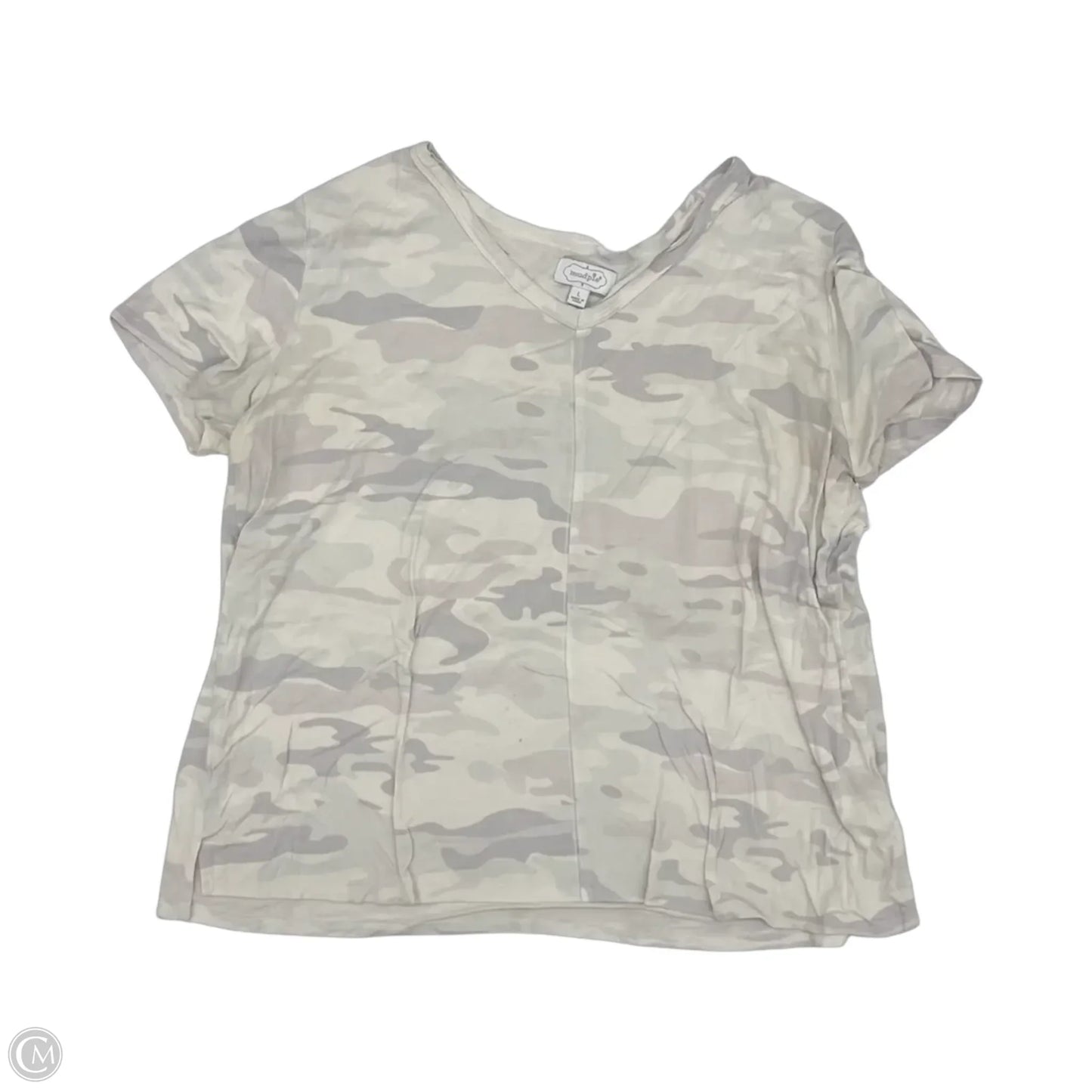 Top Short Sleeve By Mudpie In Camouflage Print, Size: L