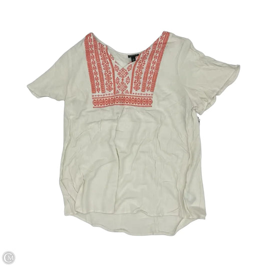 Blouse Short Sleeve By Torrid In Orange & Tan, Size: 1x