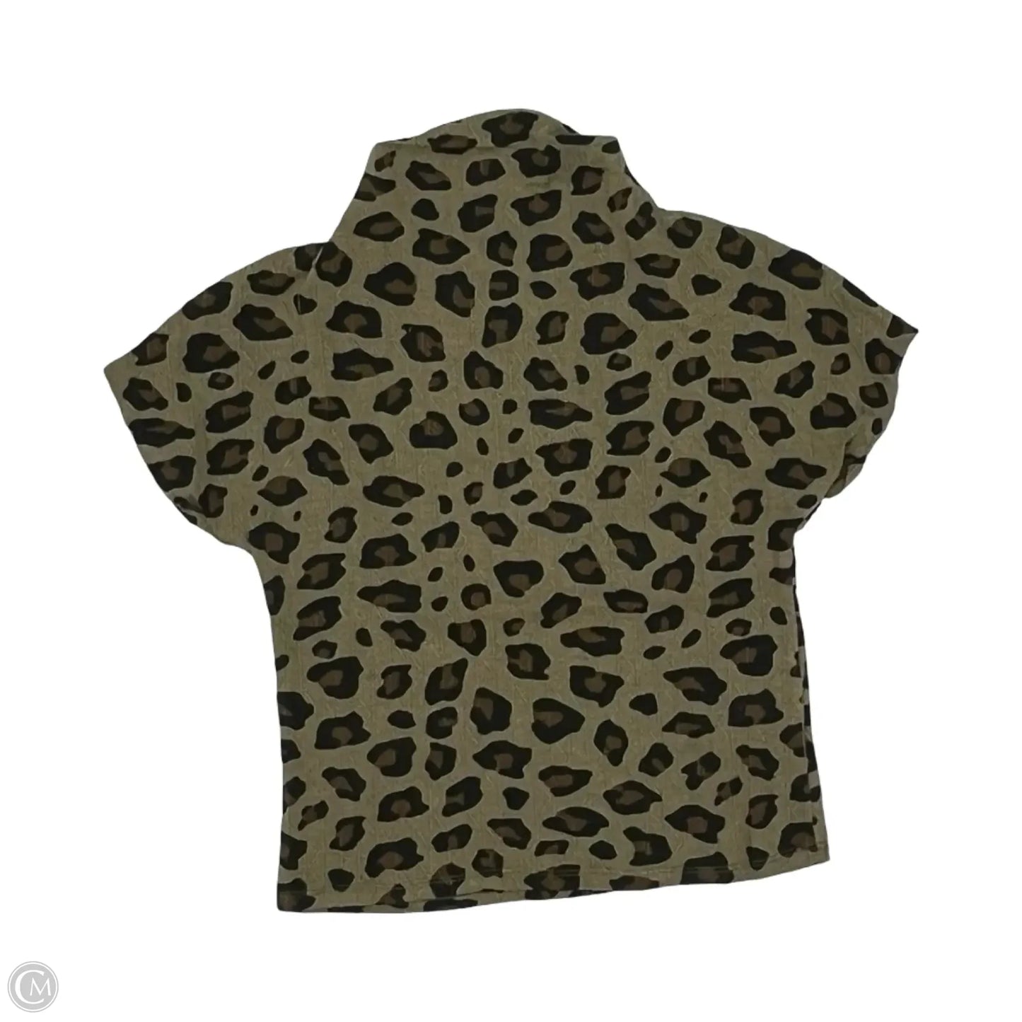 Blouse Short Sleeve By Glam In Animal Print, Size: M