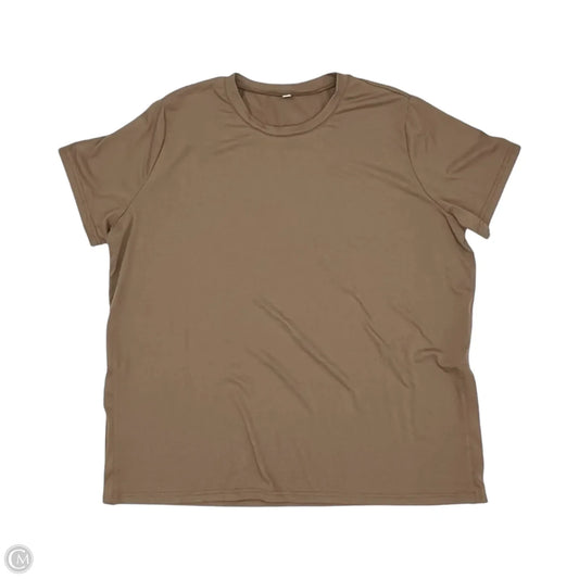 Top Short Sleeve By Cmf In Brown, Size: Xl